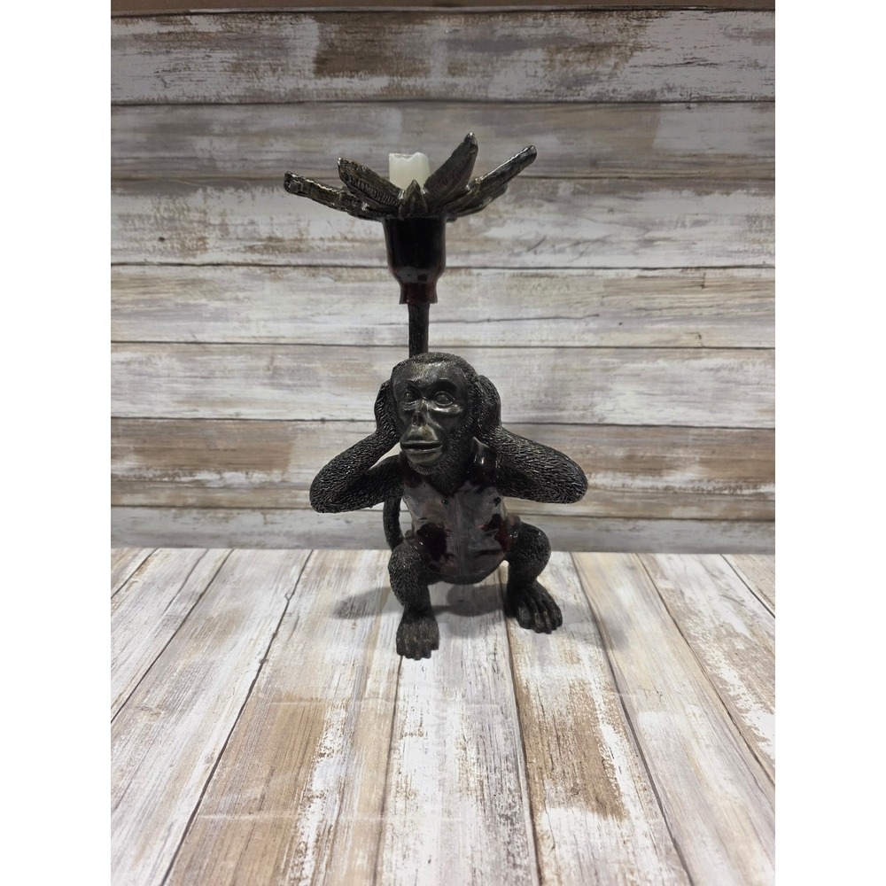 Monkey Candle Holder‎ See No Evil Figurine Statue Rustic Home Decor
MCM